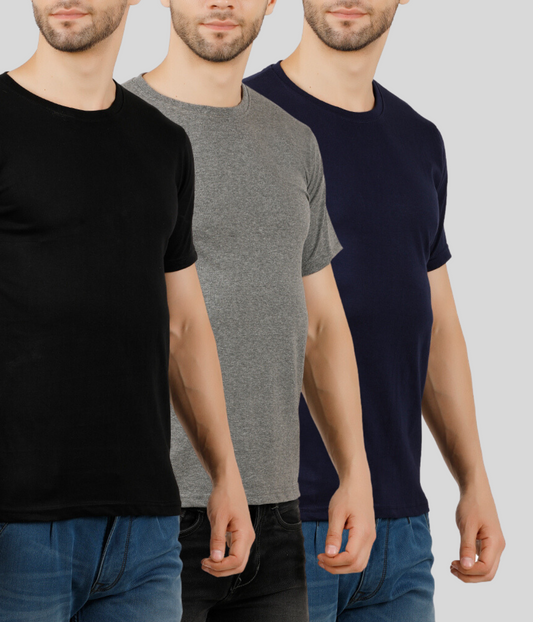 Premium Cotton T-Shirt - 3 in 1 Combo Pack