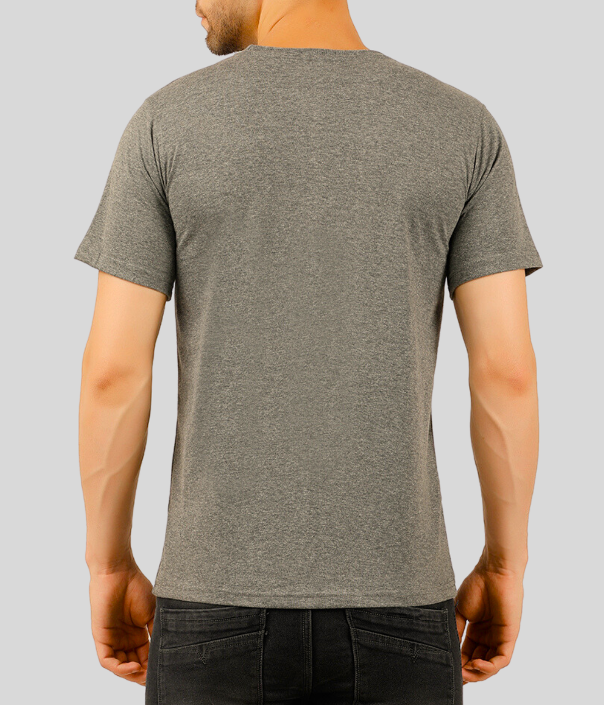Premium Cotton T-Shirt - Melange Grey