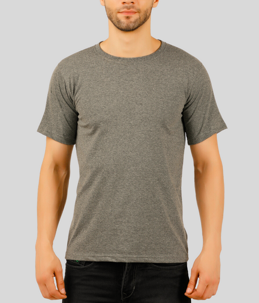 Premium Cotton T-Shirt - Melange Grey