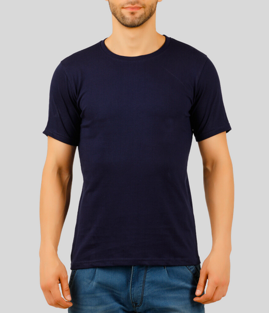 Premium Cotton T-Shirt - Navy Blue